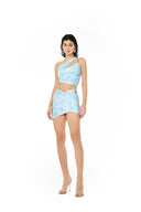 ASYMMETRIC SKIRT(PRINTED)
