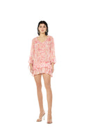 RUFFLE TRIM SHORT DRESS