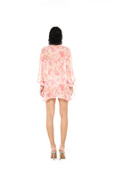 RUFFLE TRIM SHORT DRESS