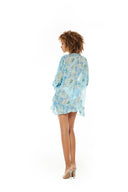 RUFFLE TRIM SHORT DRESS