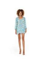 RUFFLE TRIM SHORT DRESS