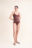 CARMEN SIENNA PANELLED SWIMSUIT