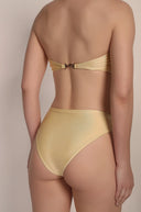 DIANE YELLOW-IRIS BANDEAU TOP