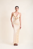 SABRINA RUFFLED BACKLESS DRESS