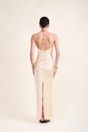 SABRINA RUFFLED BACKLESS DRESS